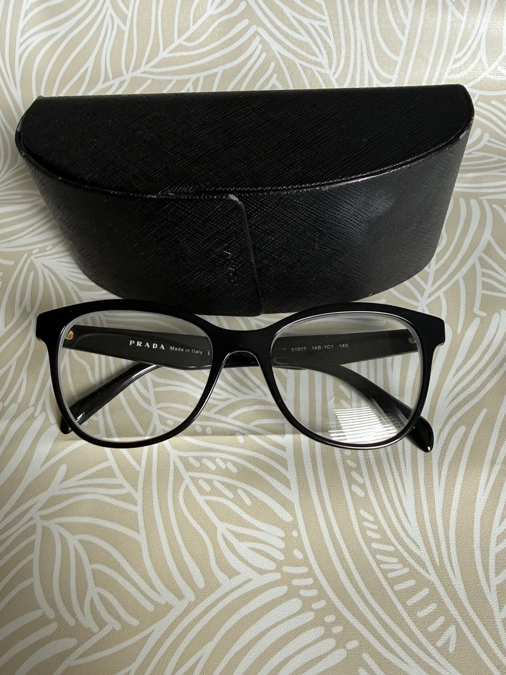 Prada Black Cat Eye Eyeglass Frames w/ Case